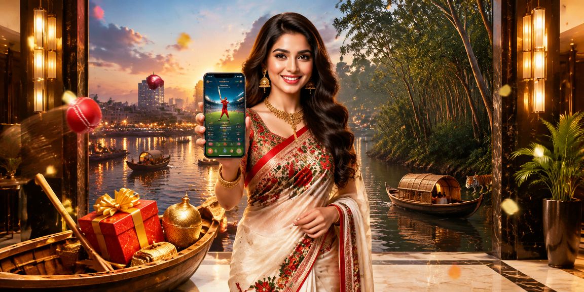 পহেলা বৈশাখে সুন্দরবনের পটভূমিতে eq27 মোবাইলে পেমেন্ট করছেন একজন ব্যবহারকারী